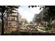 Inviting exterior view of modern residences with landscaped gardens, walking paths, and outdoor seating areas at 573 Amsterdam Ne Ave, Atlanta, GA 30306