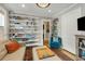 Cozy living room with built-in shelving and comfortable seating at 573 Amsterdam Ne Ave, Atlanta, GA 30306