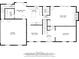 Detailed floor plan showcasing the layout of the first floor, including kitchen, living room, and garage at 1135 Parkview Sw Way, Lilburn, GA 30047