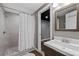 Updated bathroom with a glass-enclosed shower and modern vanity at 116 Myrtle Rd, Woodstock, GA 30189