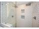 Luxurious bathroom showcases tile walls, and rain-style showerheads at 1564 Pedro Sw Dr, Mableton, GA 30126