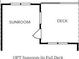 A diagram showing the layout for an optional sunroom and deck at 623 Silva St # 130, Cumming, GA 30040
