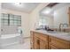 Spacious bathroom with double sinks, and a tub at 8600 Andy Mountain Ct, Villa Rica, GA 30180