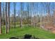 Expansive backyard featuring a well-manicured lawn and mature trees at 5388 Frazer Rd, Buford, GA 30518