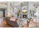 Inviting living room featuring a fireplace, comfortable seating, and abundant natural light at 5388 Frazer Rd, Buford, GA 30518