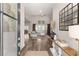 Stylish foyer with hardwood floors, high ceilings, and an open view to the living area at 125 Whitman Grv, Fayetteville, GA 30215