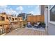Cozy deck area with seating overlooking future community townhomes and construction at 113 Chestnut Trce # 8, Hapeville, GA 30354