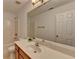 Bathroom featuring a large vanity, a neutral color scheme and shower/tub combination at 3517 Harvest Ridge Ln, Buford, GA 30519