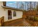 Wooden deck on the back of the home with a door that leads to the home's interior at 67 Red Top Cir, Emerson, GA 30137