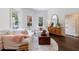 Bright and airy living room featuring hardwood floors, large windows, and comfortable seating for relaxation at 2005 Westbourne Way, Alpharetta, GA 30022