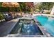 Beautiful backyard featuring a relaxing pool, hot tub and patio area, perfect for outdoor entertaining at 2005 Westbourne Way, Alpharetta, GA 30022