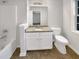 Bathroom with granite vanity, bath tub, and neutral finishes at 2555 Flat Shoals Rd # 3405, Atlanta, GA 30349
