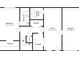 Floor plan displaying basement layout including bedroom, bathroom, den, garage, and laundry room at 2780 Creekwood Ln, Lawrenceville, GA 30044