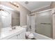 Bright bathroom with shower, vanity and toilet at 2780 Creekwood Ln, Lawrenceville, GA 30044