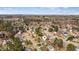 Wide aerial view of a residential neighborhood with tree-lined streets and well-maintained homes at 5489 White Cedar Ter, Sugar Hill, GA 30518