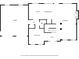 A detailed floor plan of the first floor, including the kitchen, living room, and garage at 100 Oakwind Pkwy, Canton, GA 30114