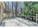 Large back deck overlooking private backyard, perfect for outdoor entertaining and enjoying nature at 5190 Deerlake Dr, Alpharetta, GA 30005