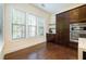 Bright kitchen area featuring lots of natural light and dark cabinets at 1096 Holly Ave, Atlanta, GA 30338