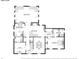 Main floor plan showing the layout of the kitchen, living room, dining room, and more at 3474 Castleridge Dr, Tucker, GA 30084