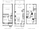 Detailed floor plan showcasing layout of each floor of the house, including garage and bedrooms at 634 Skytop Dr # 155, Cumming, GA 30040