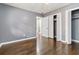 Bedroom with hardwood floors and natural lighting at 2267 Bryant Dr, East Point, GA 30344