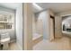 Bathroom features tub/shower combo with tiled walls and window at 3720 River Mansion Dr, Peachtree Corners, GA 30096