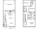 Spacious open concept floor plan with kitchen, dining, living, garage, and bedrooms in a two-story home at 54 Black Gum Ln # 48, Auburn, GA 30011