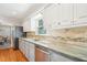 A well-lit kitchen features a granite countertop, backsplash, and stainless steel appliances at 1260 Centenary Rdg, Snellville, GA 30078