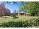 Expansive backyard featuring a well-maintained lawn and mature trees, perfect for outdoor activities and relaxation at 6348 Garnet Dr, Douglasville, GA 30135