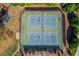 Aerial shot of the tennis courts, highlighting a community amenity with well-maintained playing surfaces at 5265 Cole Creek Ln, Cumming, GA 30040