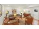Cozy living room with hardwood floors, modern decor, and bar at 3306 Sleepy Se Ln, Smyrna, GA 30080