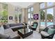 Comfortable lounge area with a view to the pool, great for relaxation and socializing at 1820 Peachtree Nw St # 608, Atlanta, GA 30309