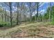 Spacious, wooded backyard with mature trees, providing privacy and a connection to nature for outdoor enjoyment at 7040 Shady Oak Ln, Cumming, GA 30040