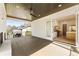 Covered patio with a ceiling fan and direct access to the kitchen through sliding glass doors at 312 Meadow Dr, Alpharetta, GA 30009