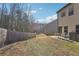 Well-sized backyard with mature trees and a wooden fence, enhancing privacy and aesthetic appeal at 1901 Creel Ln, Atlanta, GA 30349