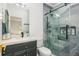 Modern bathroom with a sleek glass shower and stylish vanity at 2461 Oak Grove Ne Ests, Atlanta, GA 30345