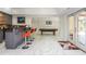 Finished basement with a bar area, a pool table, and access to the outdoors at 2461 Oak Grove Ne Ests, Atlanta, GA 30345