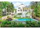 Expansive backyard features a refreshing pool, lush landscaping, and a charming patio area for outdoor entertaining at 891 Glenbrook Nw Dr, Atlanta, GA 30318