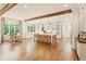 Spacious gourmet kitchen featuring a large island with seating, hardwood floors, and an adjacent breakfast nook at 891 Glenbrook Nw Dr, Atlanta, GA 30318