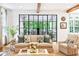 Bright living room features comfortable seating, stylish decor, and expansive windows offering views of the outdoors at 891 Glenbrook Nw Dr, Atlanta, GA 30318