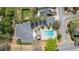 Aerial view of a community pool and parking lot at 411 Sureyya Dr, Canton, GA 30114
