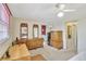 Bright bedroom with multiple dressers, neutral carpet, and two large closets at 3347 Stonecrest Ct, Atlanta, GA 30341