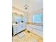 Bathroom featuring soaking tub, granite countertops and a large vanity with storage at 4962 Newpark Nw Ln, Acworth, GA 30101