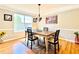 Cozy dining room featuring a classic table set, complemented by elegant wall decor, ideal for Gathering meals at 4962 Newpark Nw Ln, Acworth, GA 30101