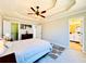 Main bedroom with ensuite bathroom and walk-in closet, hardwood flooring at 4962 Newpark Nw Ln, Acworth, GA 30101