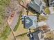 Aerial view of the house with expansive backyard and neighborhood at 548 Lawton Bridge Sw Rd, Smyrna, GA 30082