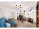 Spacious office features natural light, built-in shelves, and a comfortable seating area at 2376 Massey Ln, Decatur, GA 30033