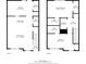 An efficient floor plan shows the layout of this two-story townhome with measurements at 258 Venture Path, Hiram, GA 30141