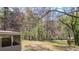 The backyard shows trees and other outbuildings that would be part of the property at 528 Lower Scott Mill Rd, Canton, GA 30114