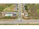Overhead view of community pool, playground, and neighborhood streets at 822 Pine Way, Dallas, GA 30157
